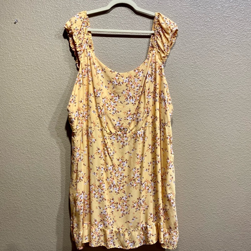 Old Navy Yellow Floral Dress 4X NWOT